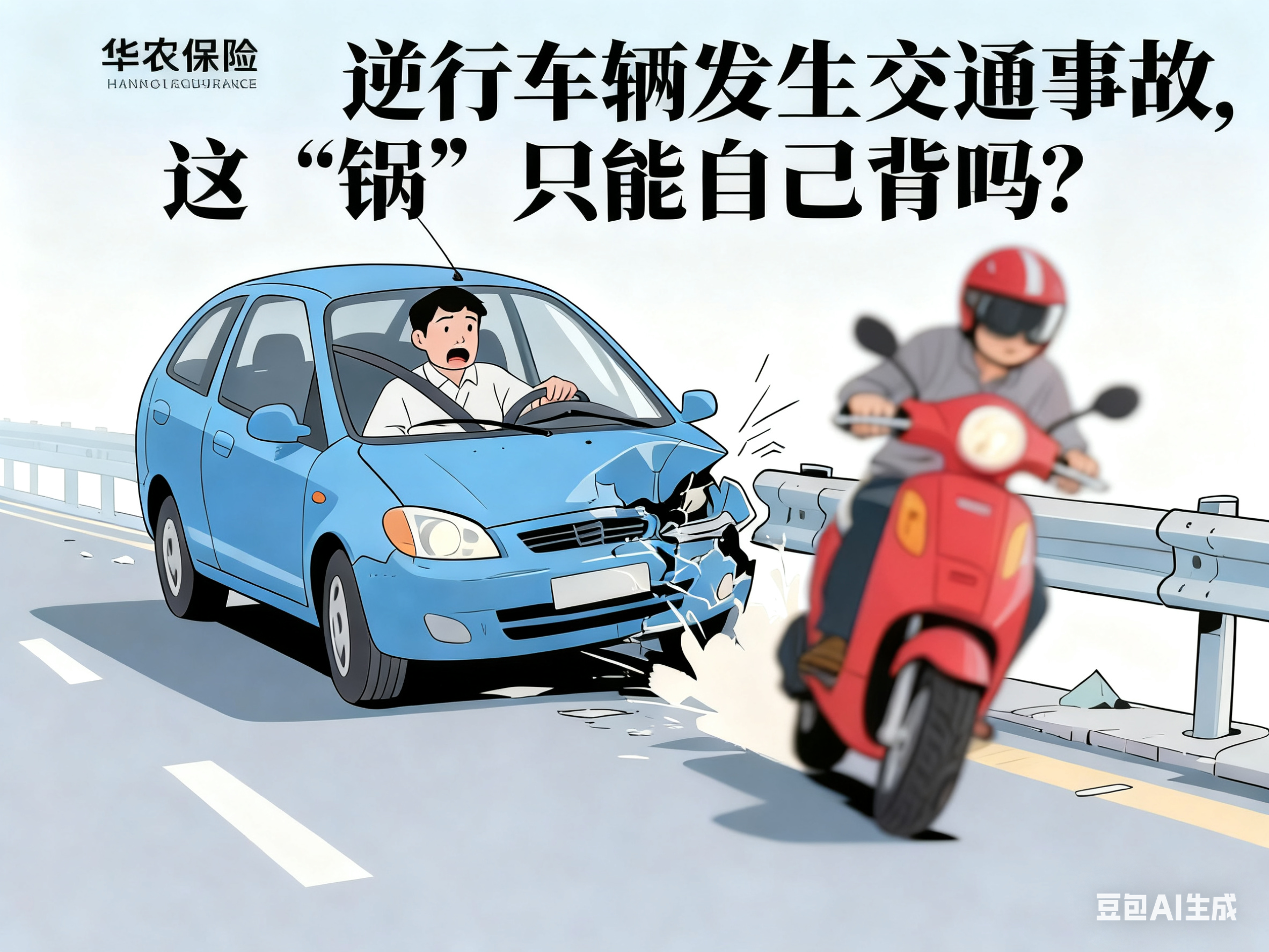 为躲避逆行车辆发生交通事故，这“锅”只能自己背吗？